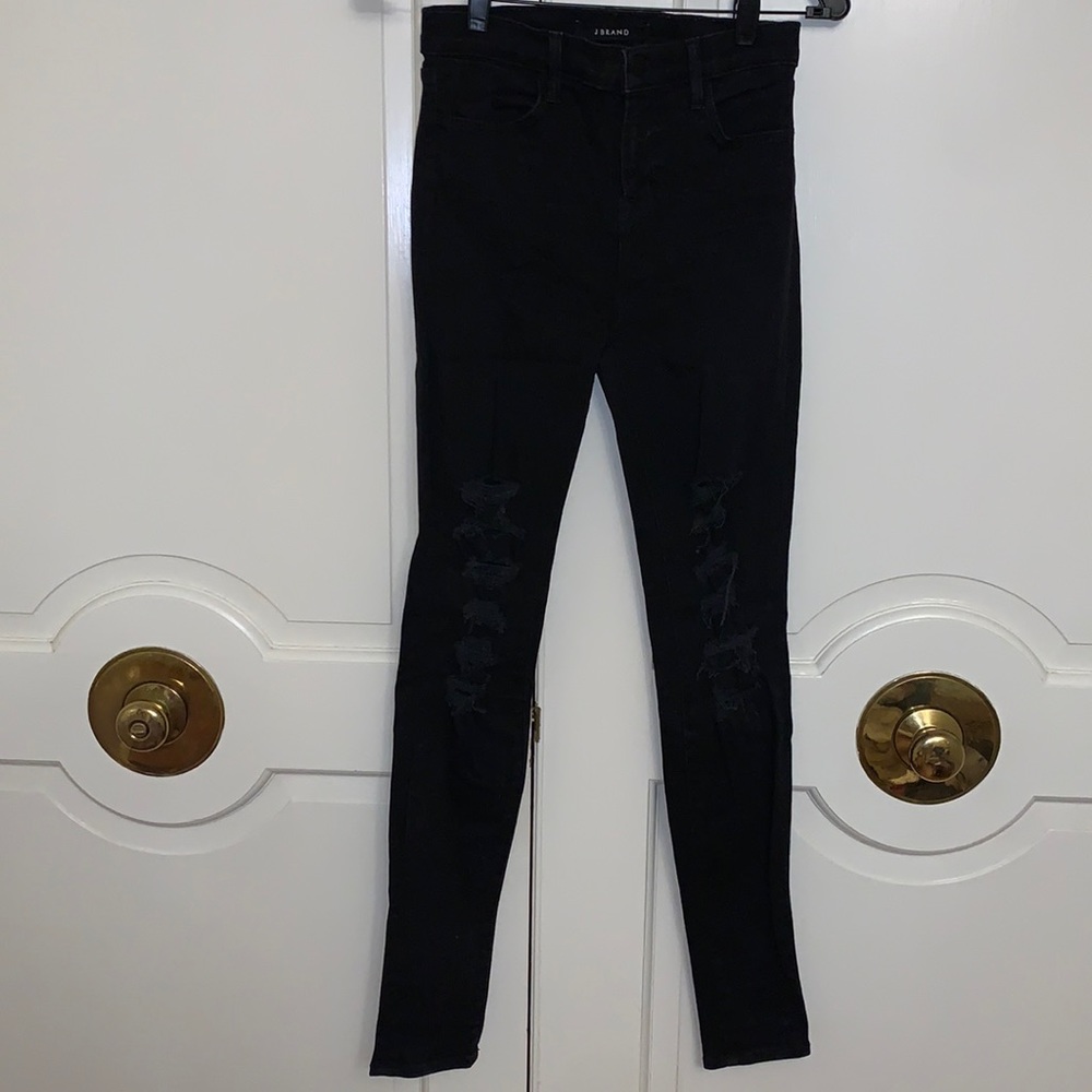Gently used high waisted j brand black skinny Jean